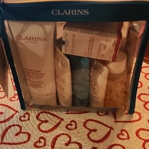 Clarins Skincare Collection with Blue Accents